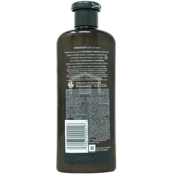 Acondicionador-Bio-Herbal-Essences-Renovar-Leche-de-Coco_-400ml-Back Acondicionador Hidratante Herbal Essences Coconut Milk, 400 ml
