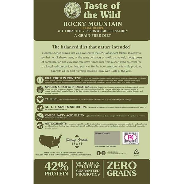 Alimento para Gatos Taste of The Wild Rocky Mountain, 5lbs