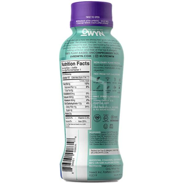 Batido Nutricional Vegano Owyn Galleta y Crema, 12 oz
