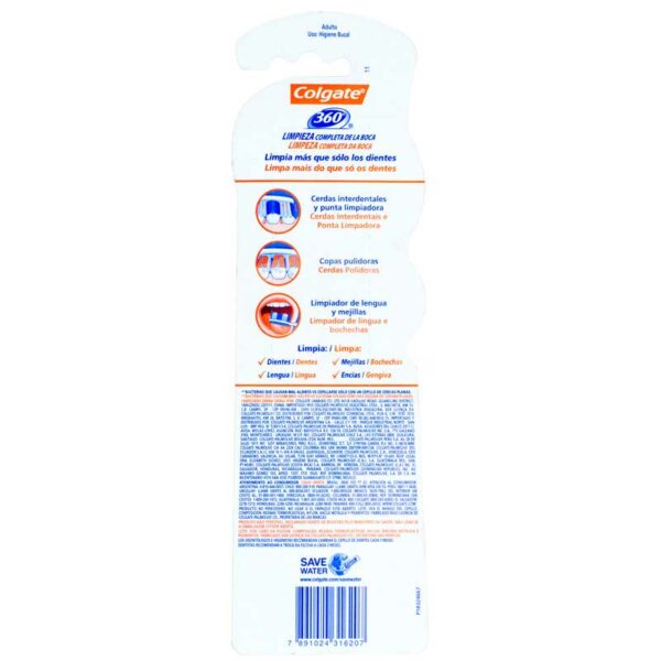 Cepillo Dental Colgate 360° Cerdas suave, 2 uds