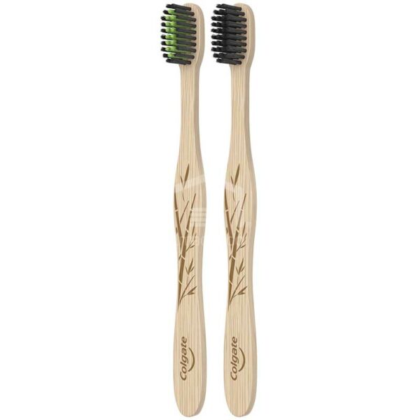 Cepillo Dental Colgate Bambú Carbón, 2 uds