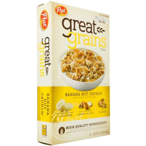 Cereal Post Great Grains Crujiente de Guineo, 15.5oz