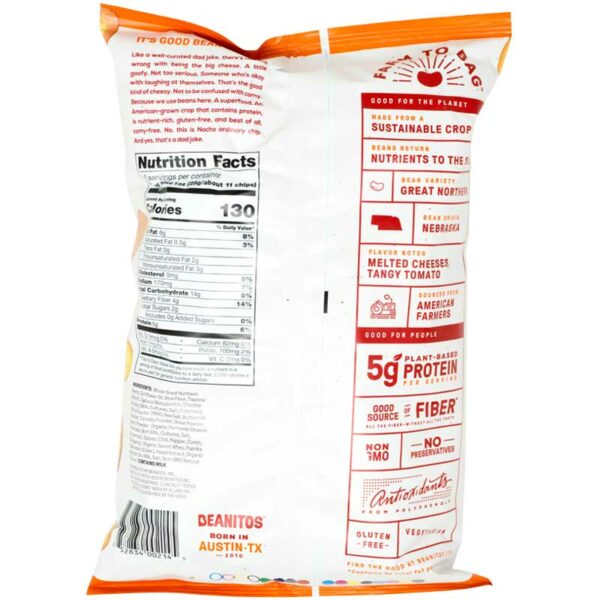 Chips Beanitos Frijoles Blancos Nation Nacho, 5oz