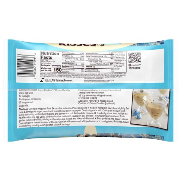 Chocolates Hershey's Kisses Galletas y Crema, 10.5 oz