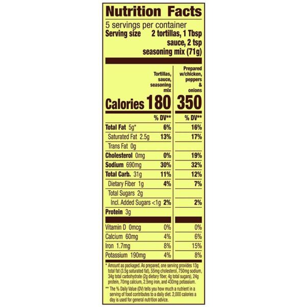 Comida Completa Old El Paso Fajitas, 12.5 oz