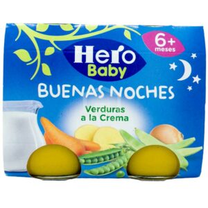 Compota Hero Baby Buenas Noches  Verduras a la Crema (A partir de los 6 meses), 380g