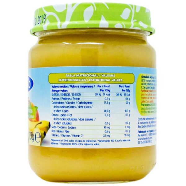 Compota Hero Baby Cóctel de Frutas (A partir de los 6 meses), 115g