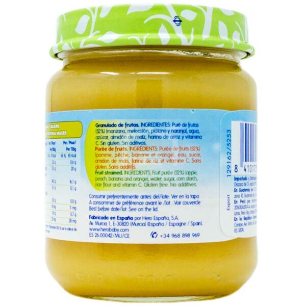 Compota Hero Baby Cóctel de Frutas (A partir de los 6 meses), 115g