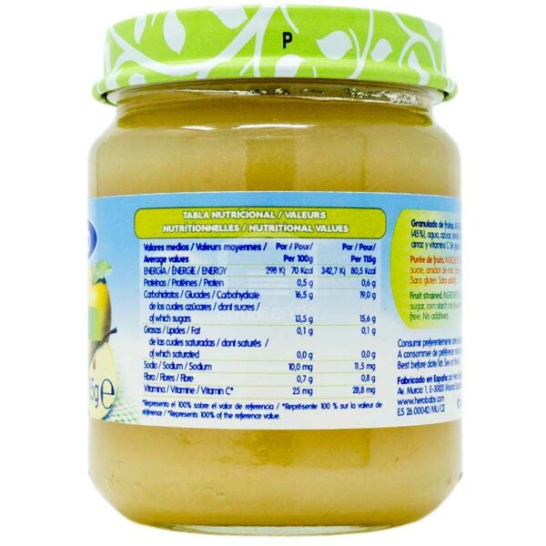 Compota Hero Baby Manzana (A partir de los 6 meses), 115g