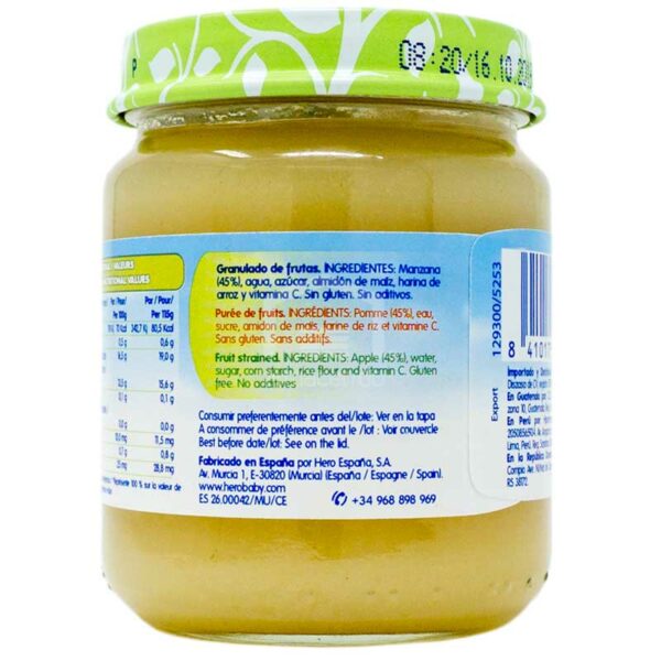 Compota Hero Baby Manzana (A partir de los 6 meses), 115g