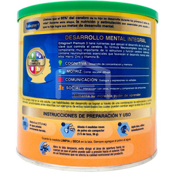 Enfagrow Premium 3 Vainilla Bebida de Leche en Polvo, 680 g