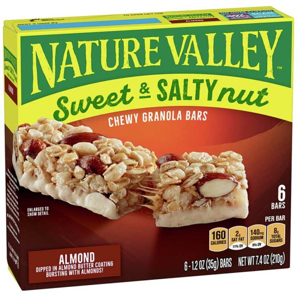 Granola Nature Valley Barras de Almendra 7.4 oz, (6 uds)
