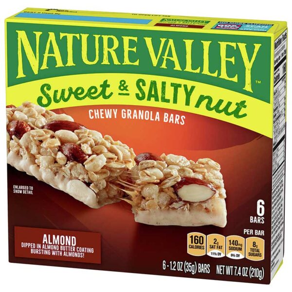 Granola Nature Valley Barras de Almendra 7.4 oz, (6 uds)