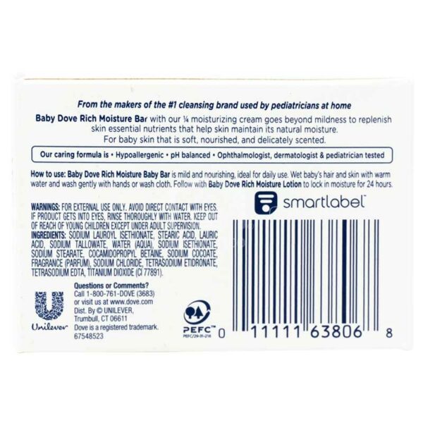 Jabo%CC%81n-Dove-Baby-Humectacio%CC%81n-Enriquecida_-90g-Back Jabón Dove Baby Humectación Enriquecida, 90 g