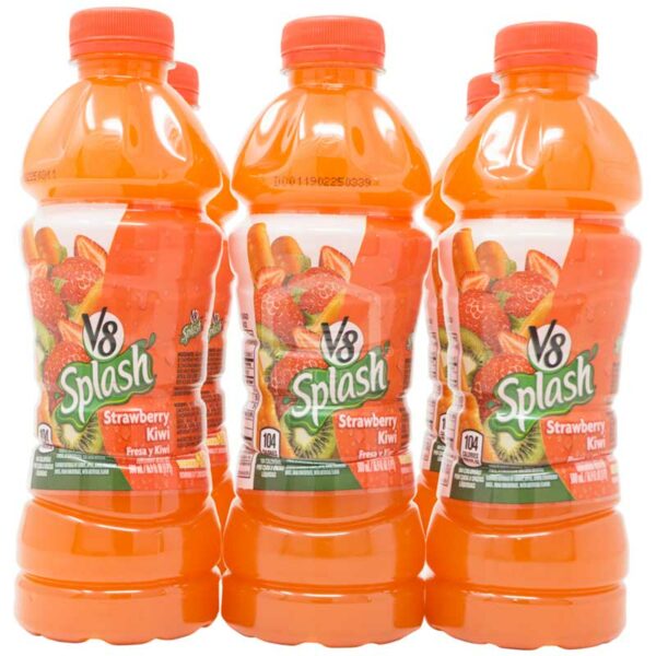 Jugo-V8-Splash-Fresa-y-Kiwi_-64oz-_6-Pack_-Front Jugo V8 Splash Fresa y Kiwi, 64oz (6 Pack)