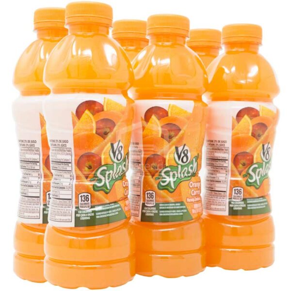 Jugo V8 Splash Naranja y Zanahoria, 64oz (6 Pack)