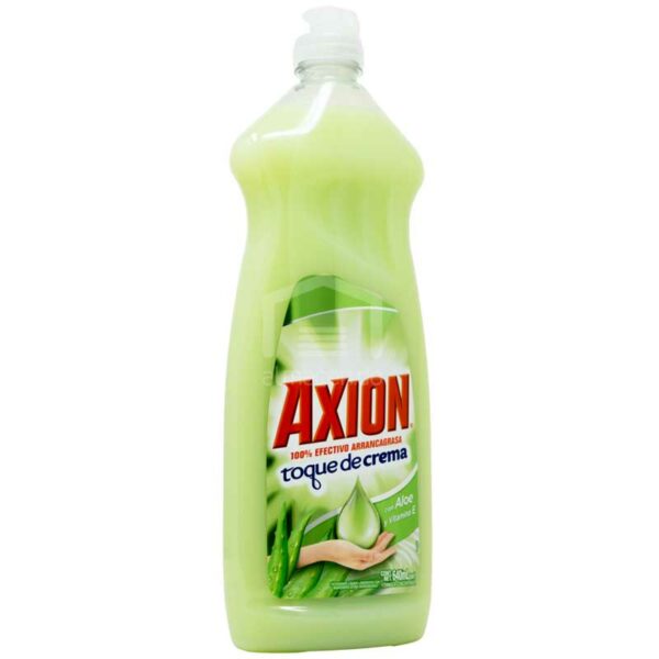 Lavaplatos Axion Toque de Crema Áloe, 640 ml