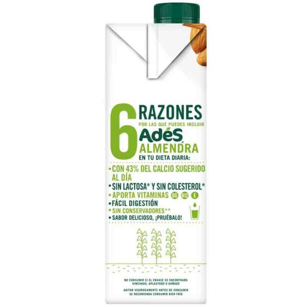 Leche de Almendra Adés sin Azúcar, 32 oz