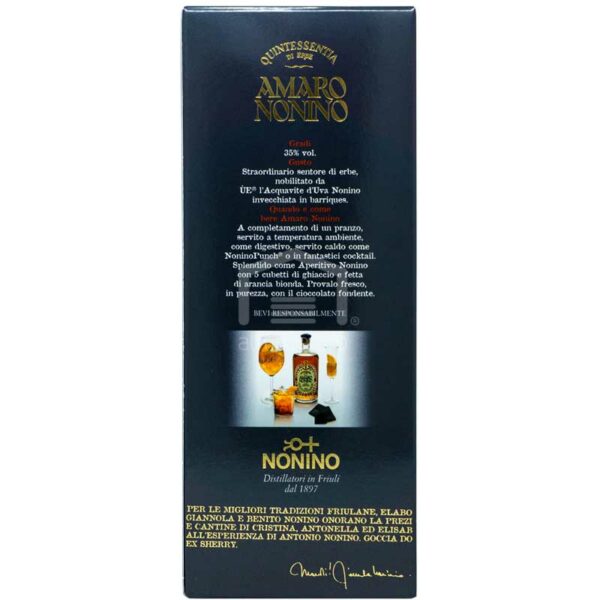 Licor-Amaro-Nonino_-700ml-Back Licor Amaro Quintessentia Nonino, 700 ml