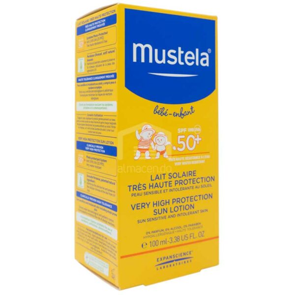 Loción Solar Muy Alta Protección Mustela Bebés y Niños, 100ml