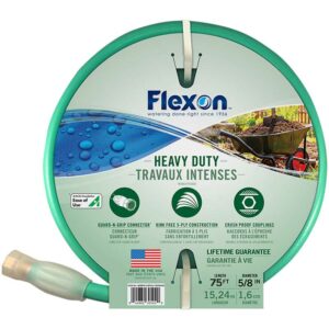 Manguera de Jardín Flexon 5/8 FXG5875 Trabajo Pesado Verde, 75'