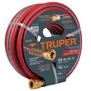 Manguera de Jardín Truper 5/8 Super Reforzada 4 Capas Roja, 82' (16039)