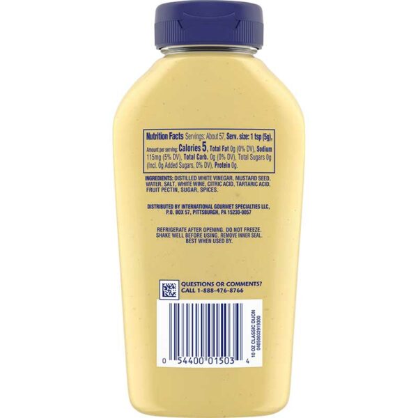 Mostaza Dijon Grey Poupon, 10 oz
