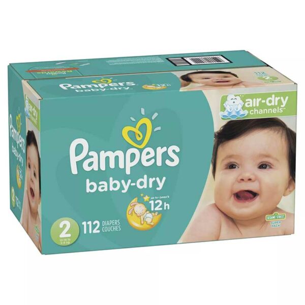 Pañales Pampers Baby-Dry No. 2, (112 uds)