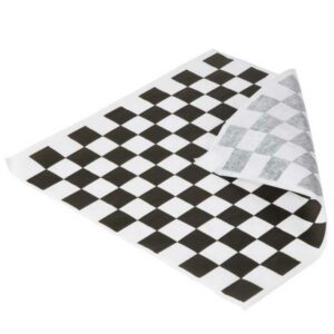 Papel Encerado Cuadros Negro (1000 uds)