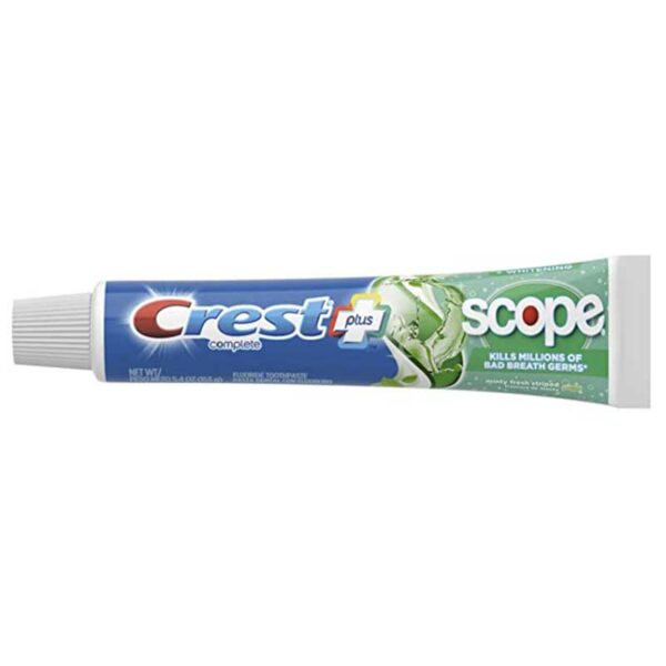Pasta Dental Crest Complete Plus + Scope Menta Fresca, 5.4 oz x 2 uds