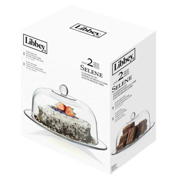 Plato de Cristal + Campana para Pastel Libbey