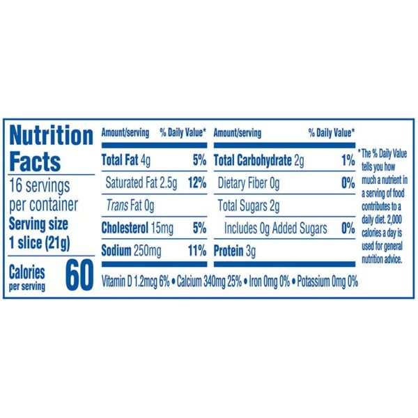 Queso Americano Rebanadas Individuales Kraft, 12 oz (16 uds)