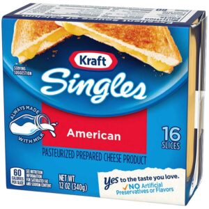Queso Americano Rebanadas Individuales Kraft, 12 oz (16 uds)