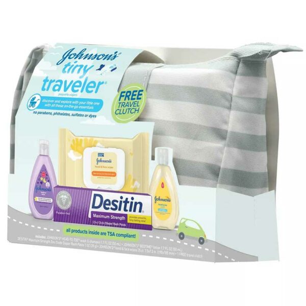 Set-de-Viaje-para-el-Ban%CC%83o-y-Cuidado-de-la-Piel-del-Bebe%CC%81-Johnson_s_-5-Arti%CC%81culos-Turn Set de Viaje para el Baño y Cuidado de la Piel del Bebé Johnson's, 5 Artículos