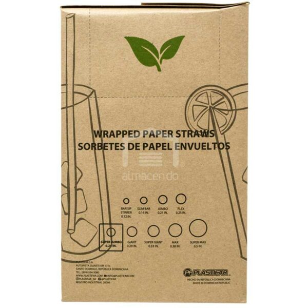 Sorbetes Envueltos de Papel Azules Bionature 7.75" (250 uds)