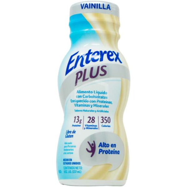 Suplemento Alimenticio Enterex Plus Sabor Vainilla, 8 oz