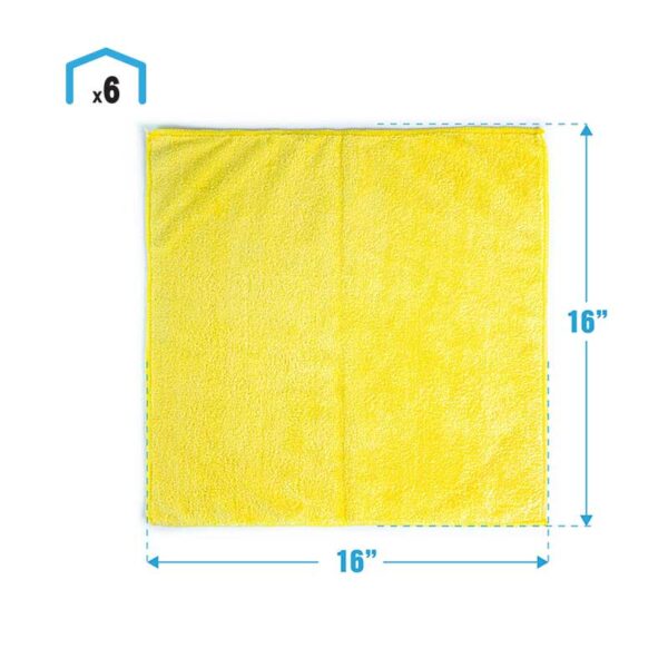 Toallas Microfibras 16" x 16" (6 uds)