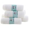 Toallitas de Bamboo para Baño HIPHOP Panda Color Blanco, (6 uds)