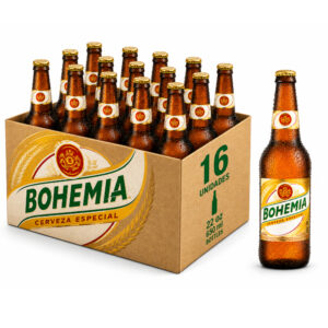 Cerveza Bohemia Especial - Botella Cristal, 16 uds, 22 oz