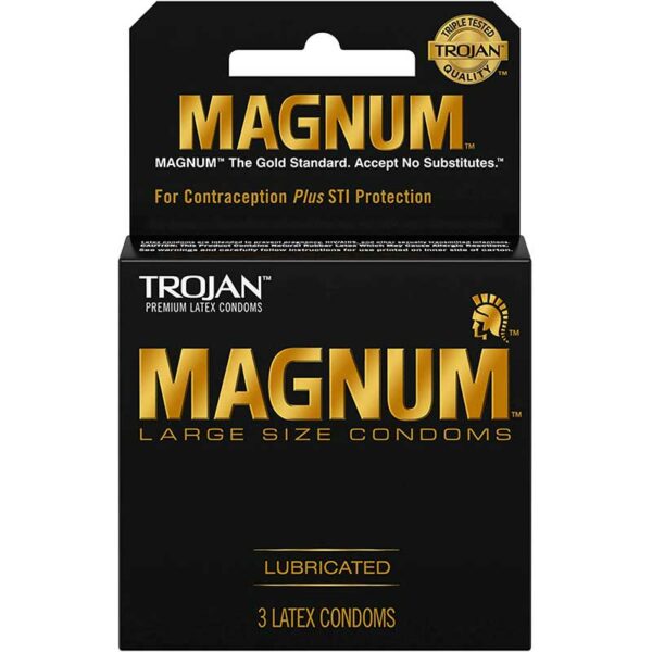 Preservativos Lubricados Trojan Magnum Large Size, 3 uds