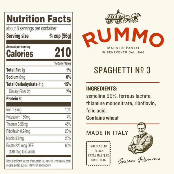 Pasta-Rummo-Spaghetti-Nº-3,-500-g-Turn Pasta Rummo Spaghetti Nº 3, 1.1 lb
