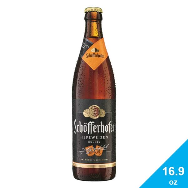 Cerveza-Schöfferhofer-Dunkel,-16.9-oz-Front Cerveza Schöfferhofer Dunkel, 16.9 oz