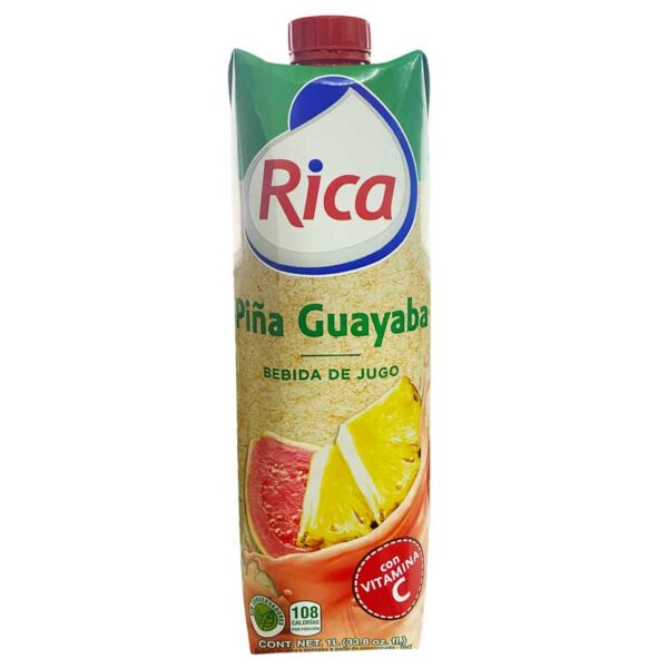 Jugo-Piña-Guayaba-Rica,-1-L-Front Jugo Piña Guayaba Rica, 1 L