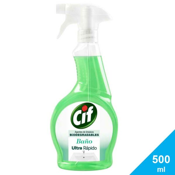 Limpiador Líquido Cif Ultra Rápido Baño Biodegradable, 500 ml