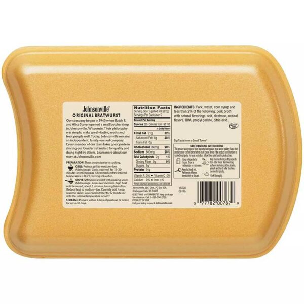 Salchicha Johnsonville Brats Original (5 uds)