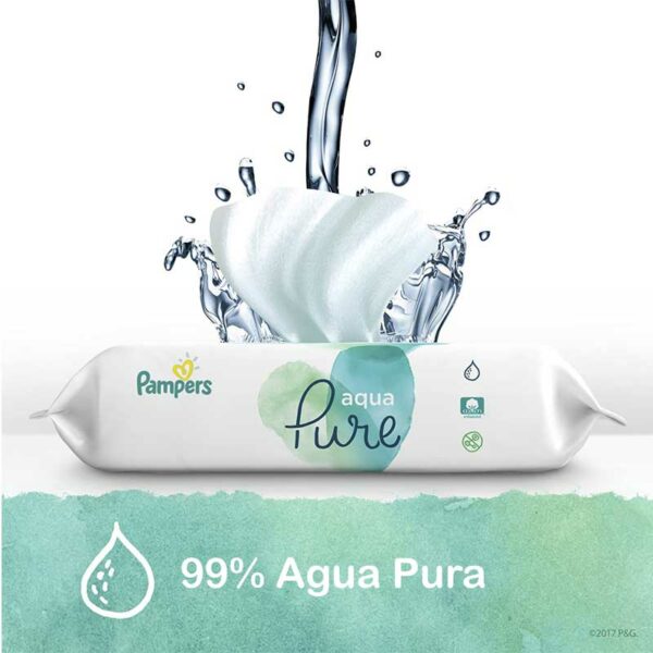 Toallitas-Húmedas-Pampers-Agua-Pura-(56-uds)-Back Toallitas Húmedas Pampers Aqua Pure (56 uds)