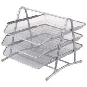 Bandeja Metálica de Documentos Gris