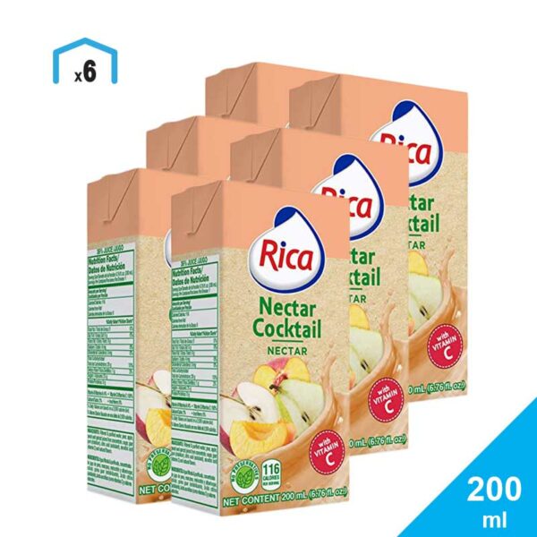 Jugos Rica, 200 ml (6 pack)