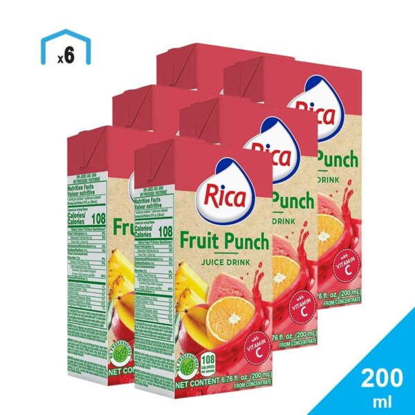 Jugos Rica, 200 ml (6 pack)