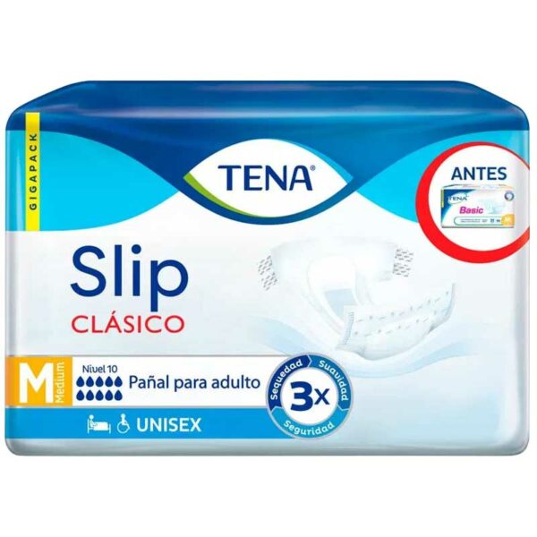 Ropa Interior Absorbente TENA Slip Clásico, M (21 uds)